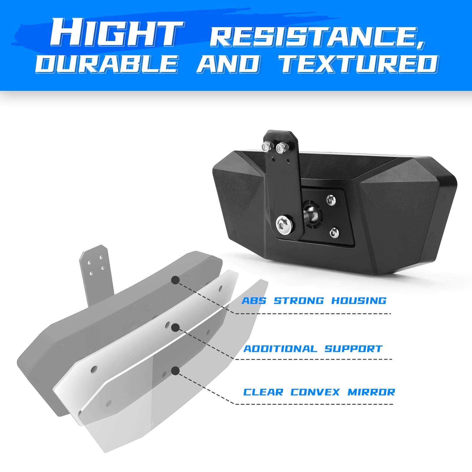 Polaris Ranger Adjustable Break Away Side Mirrors & 2