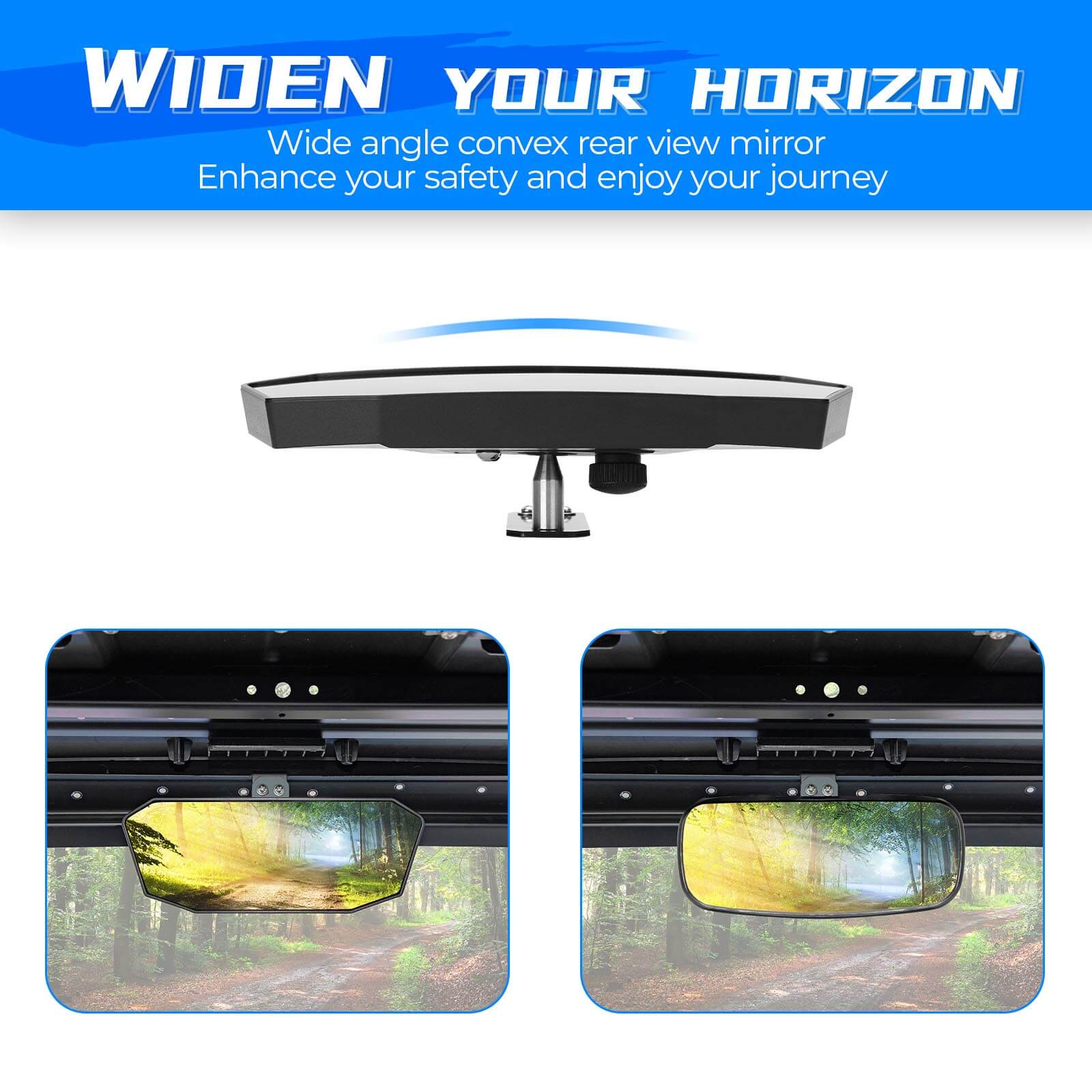 Polaris Ranger Rear View Mirror & 2