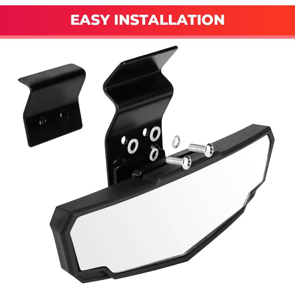 Polaris Ranger/ Defender Adjustable Break Away Side Mirrors & Rear View Mirror - KEMIMOTO