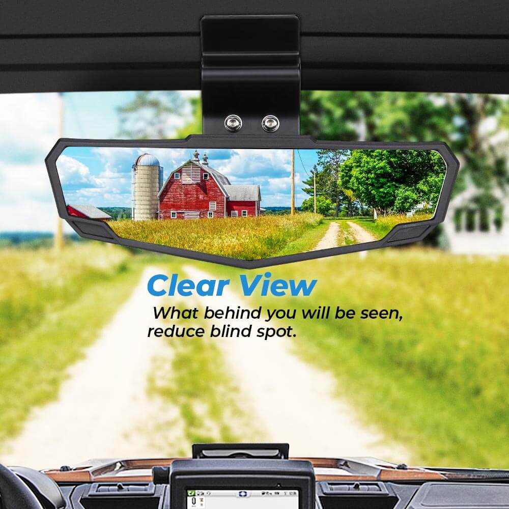 Polaris Ranger/ Defender Adjustable Break Away Side Mirrors & Rear View Mirror - KEMIMOTO