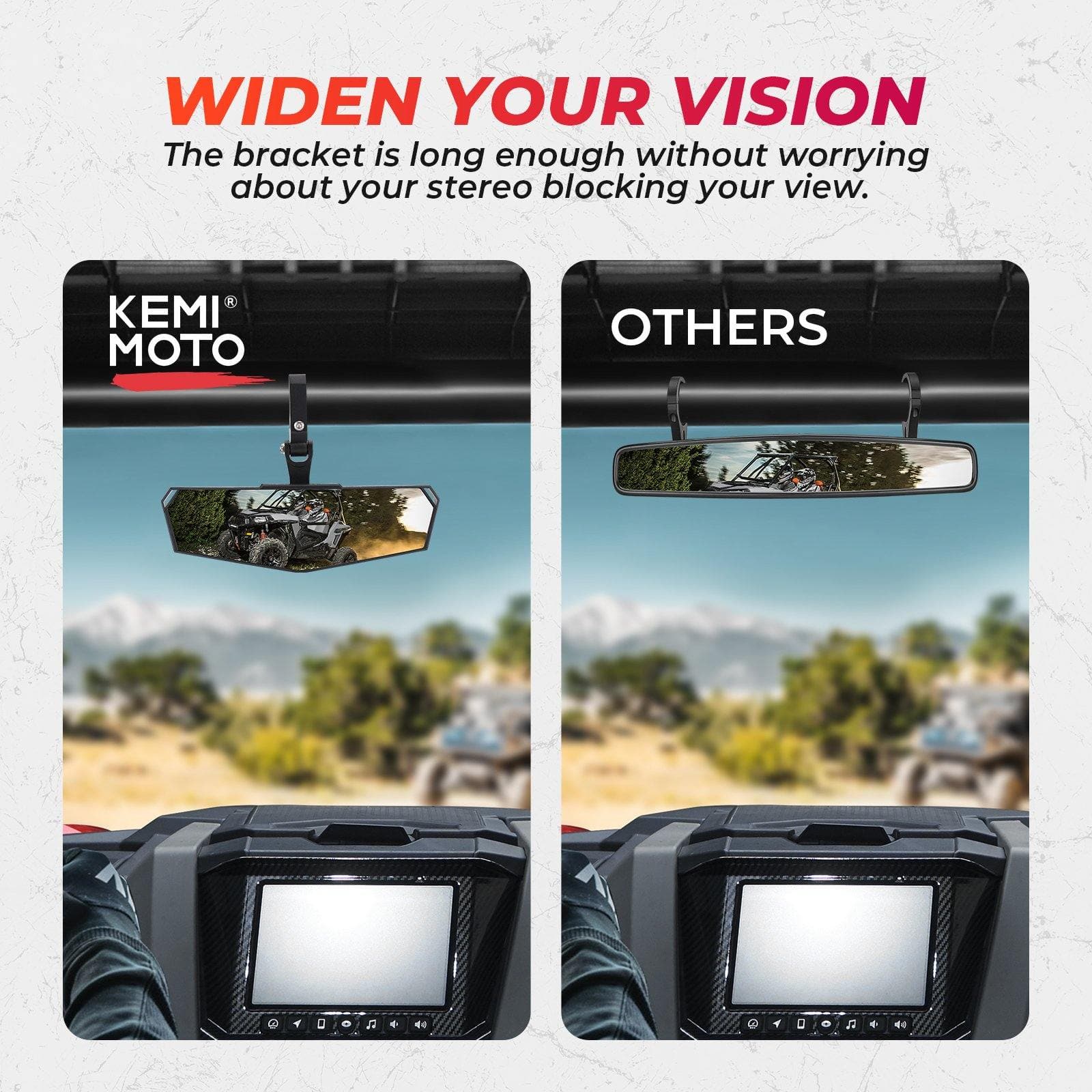 Universal High-Definition Race Convex Mirror with 1.65