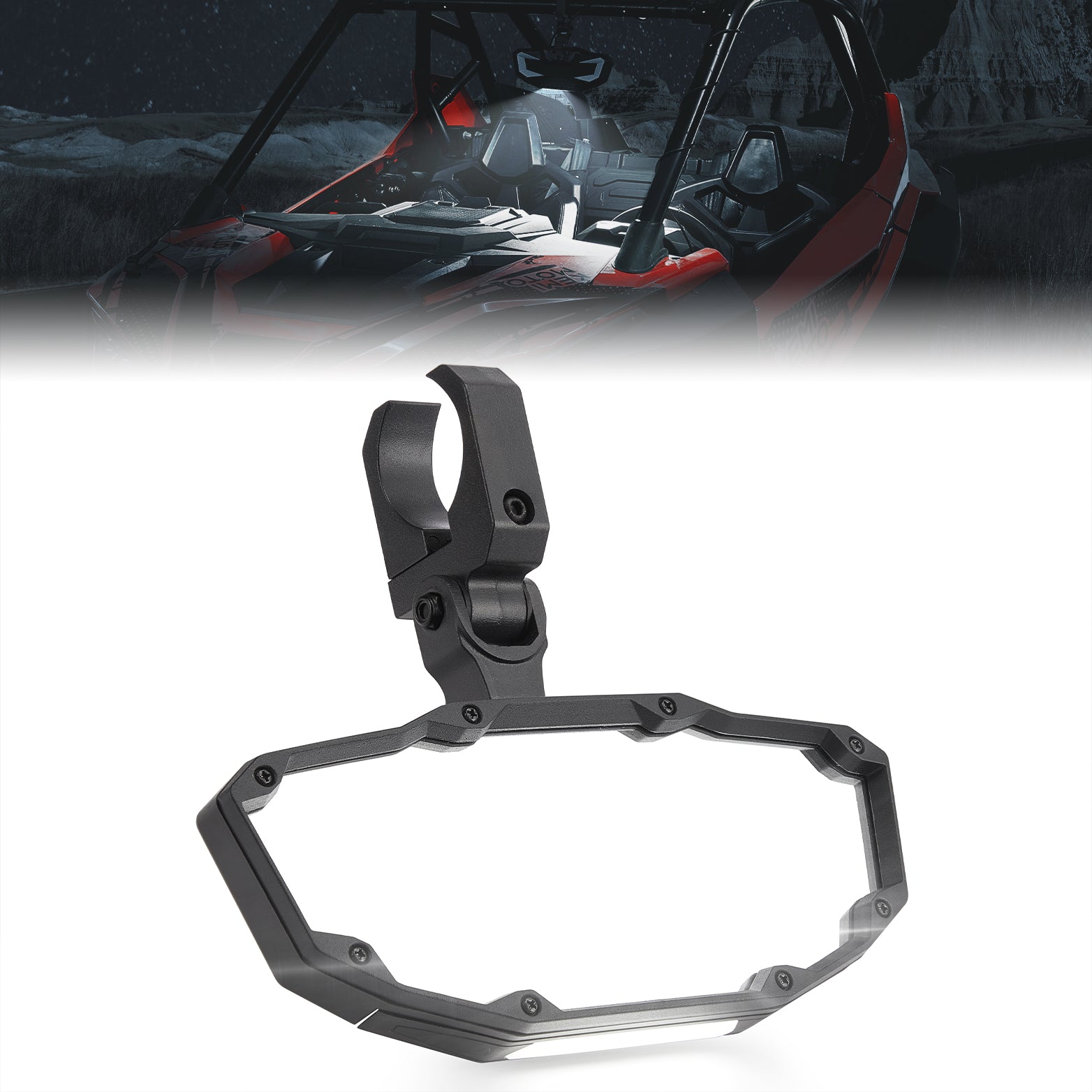 Universal Side Rear View Mirrors and Center Mirror Fit 1.75“ - 2
