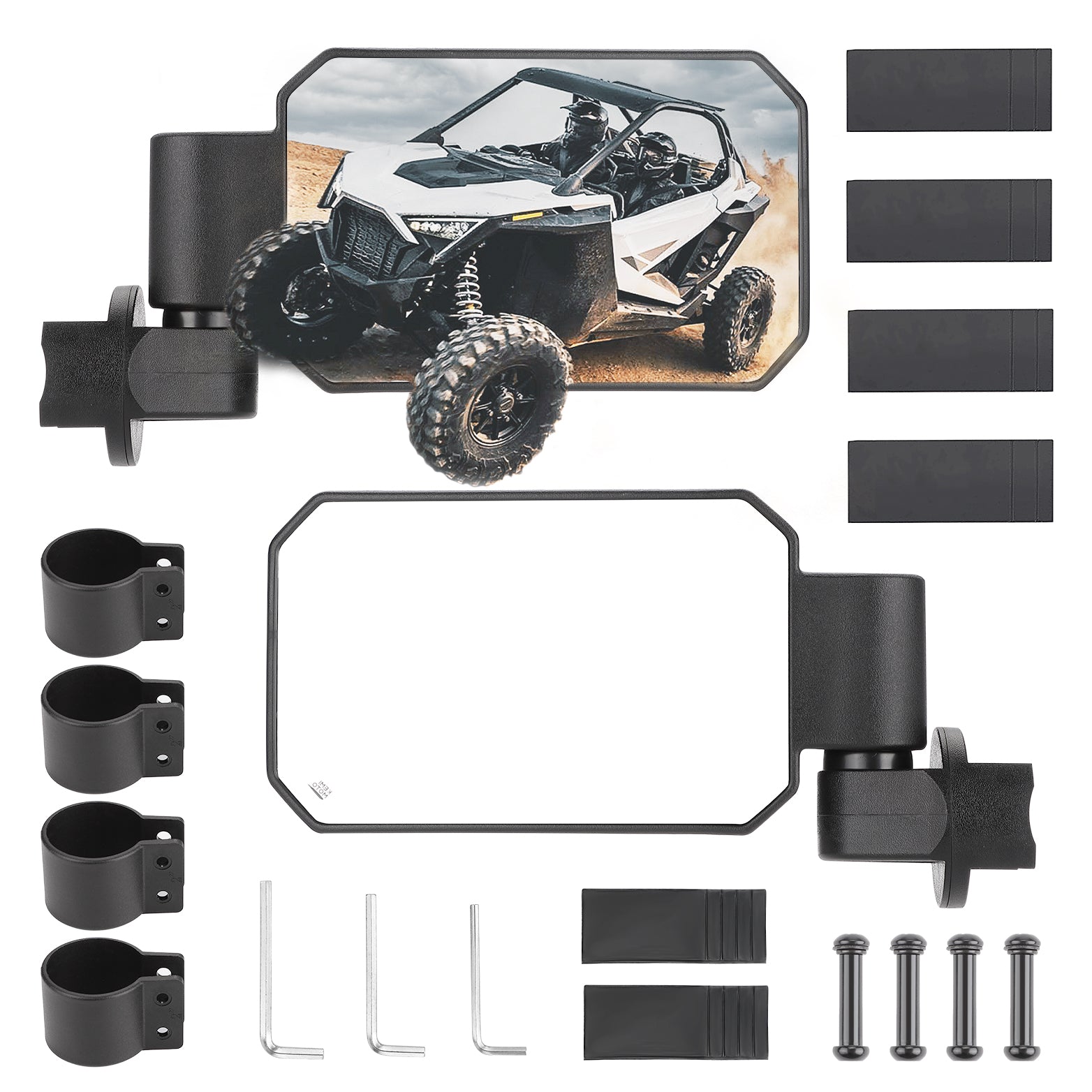 Rear View Mirror and Side Mirrors with 1.6