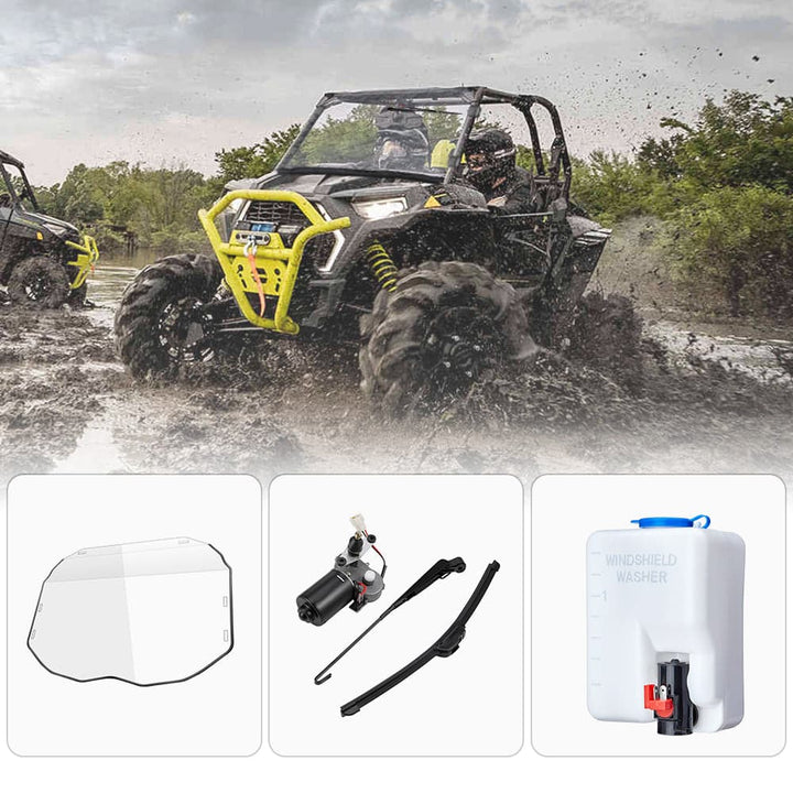 Can-Am Maverick X3/X3 MAX Full Windshield & Windshield Wiper & Windshield Washer - Kemimoto