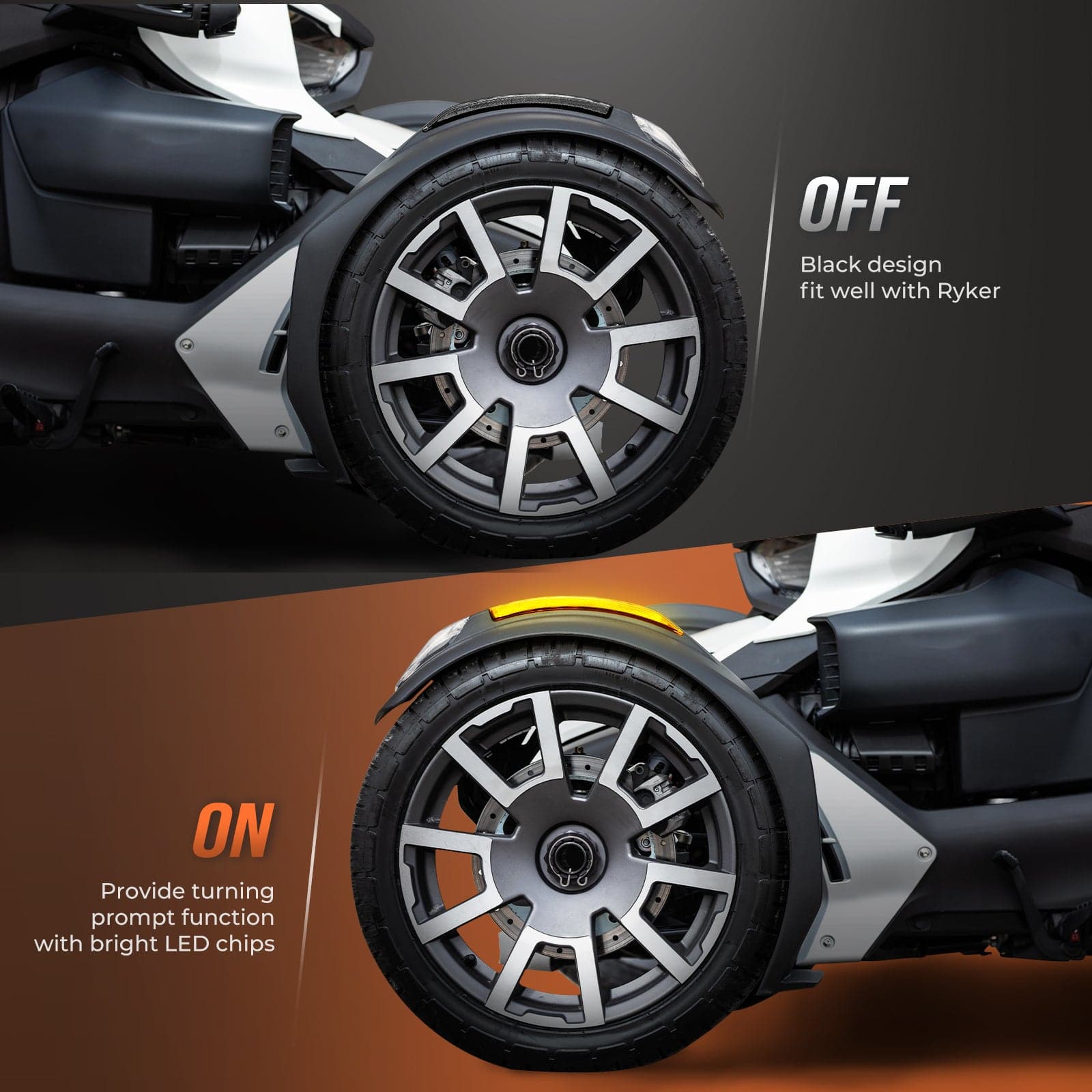 Can-Am Ryker Front Fender LED Light - KEMIMOTO