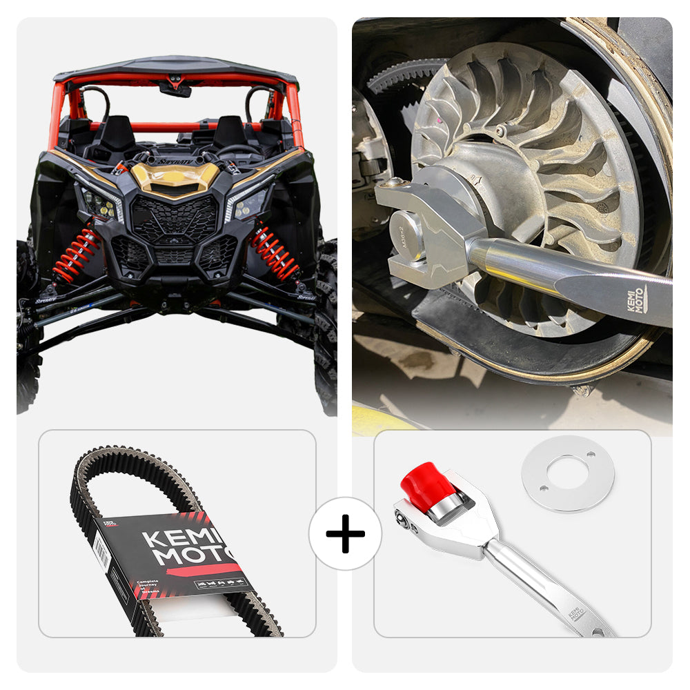 Kemimoto Drive Belt & Belt Changing Tool Kit For Can-Am Maverick X3/MAX
