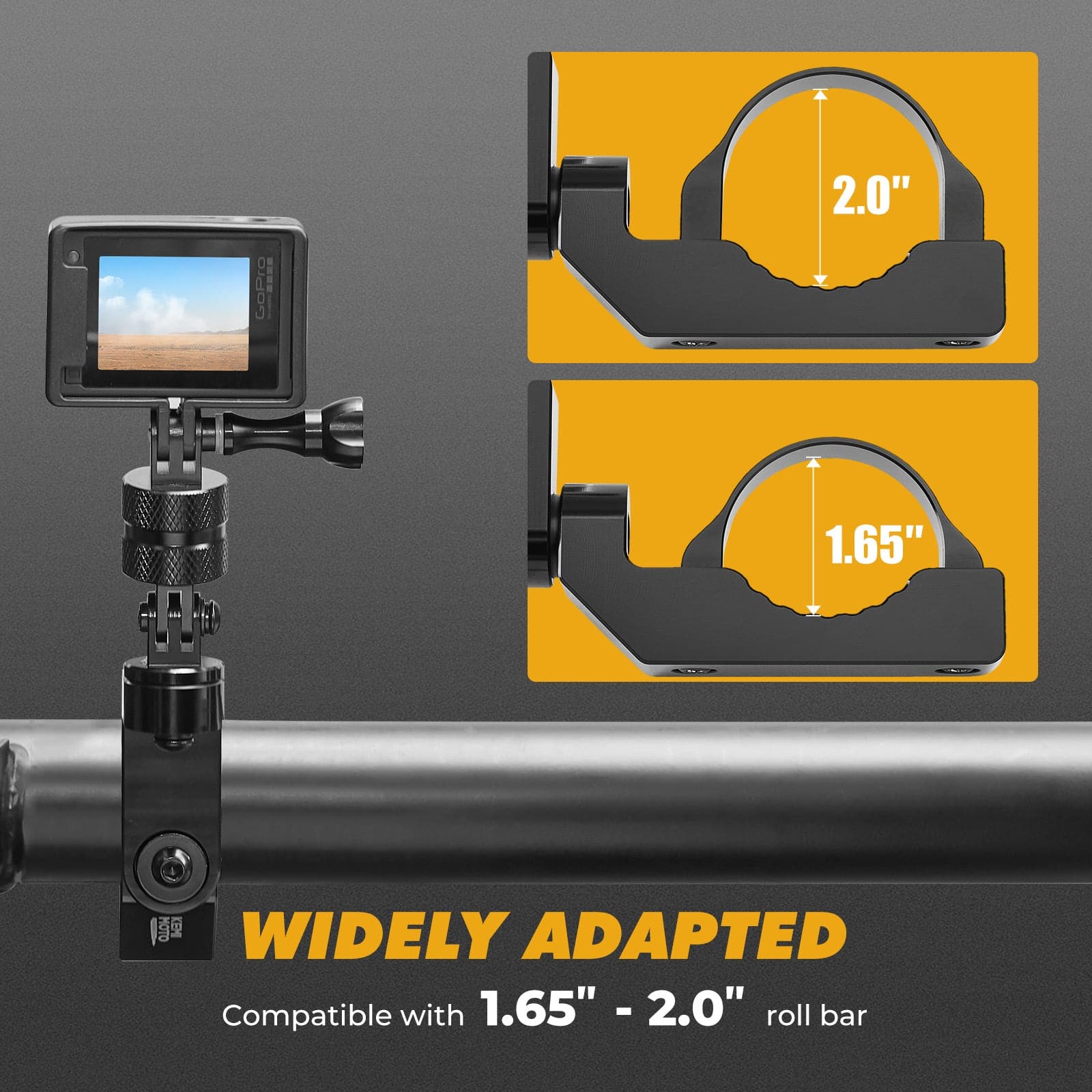 Universal GoPro Roll Bar Mount - KEMIMOTO