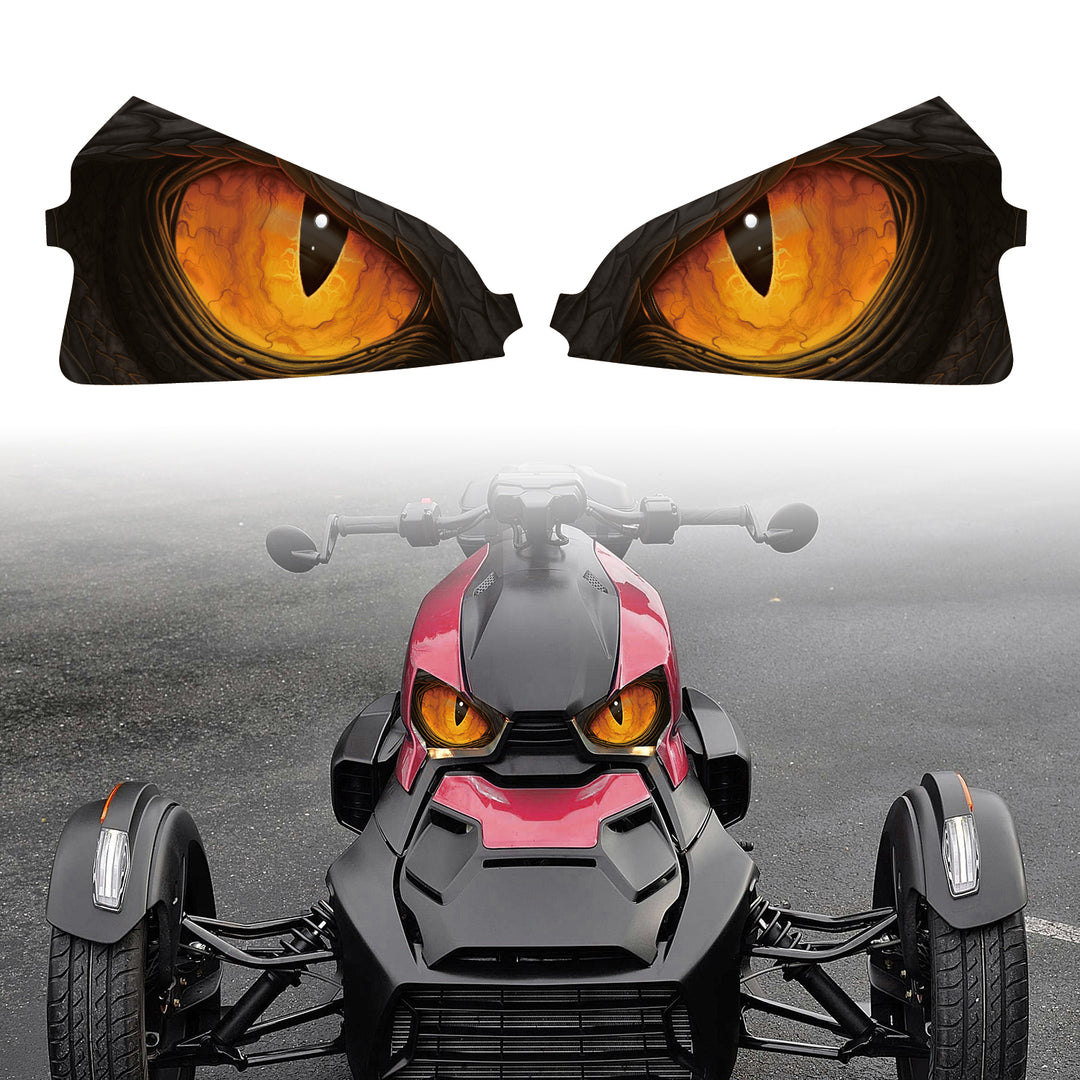 Headlight Eye Graphics Decal Fit for Can-Am Ryker 2019-2023（Amber） - Kemimoto