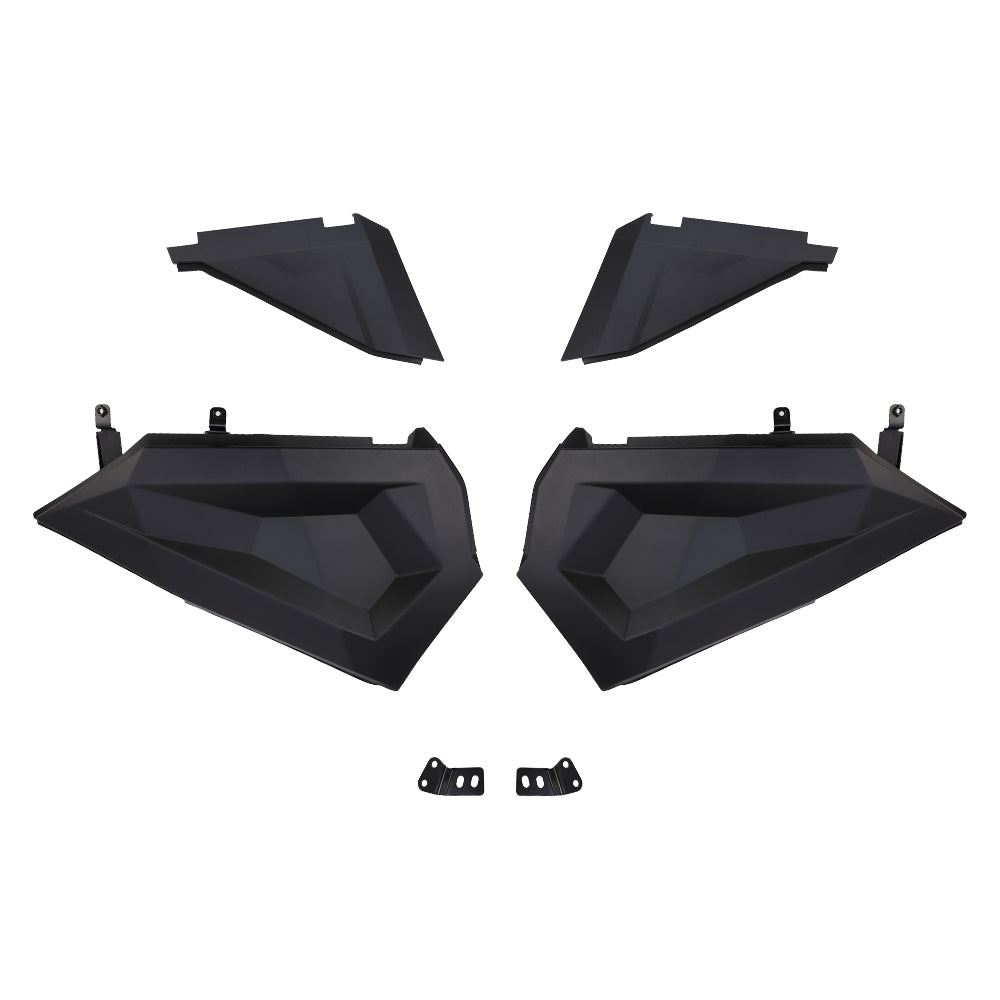 Front Side Door Bags and Lower Half Door Inserts Panels Fit Polaris RZR - Kemimoto