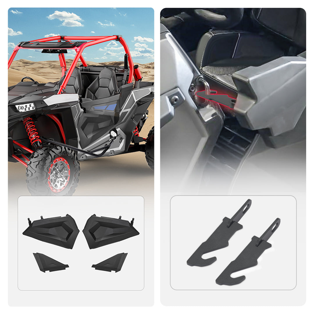 Lower Half Door and Door Latches Extender Fit Polaris RZR - Kemimoto