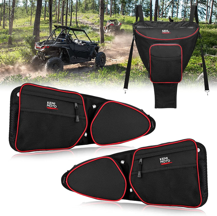 RZR Front Door Bags and Center Bags for Polaris RZR XP 1000 Turbo S900 60'' - Kemimoto