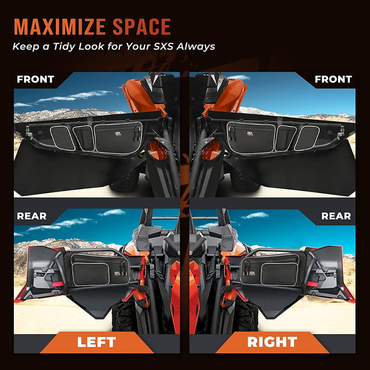 Can Am Maverick X3 Max Front and Rear Door Bags - Kemimoto