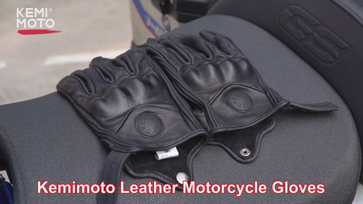 Leather Motorcycle Gloves for Men and Women
