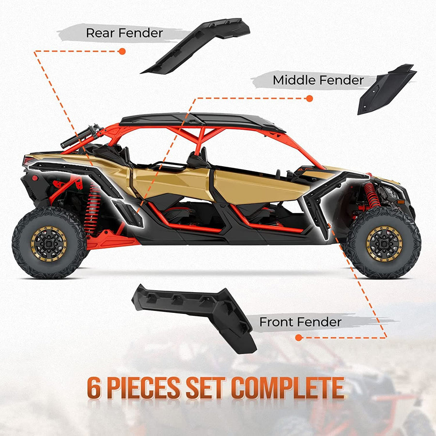 CanAm Maverick X3 / X3 Max Mud Fender Flares Kemimoto