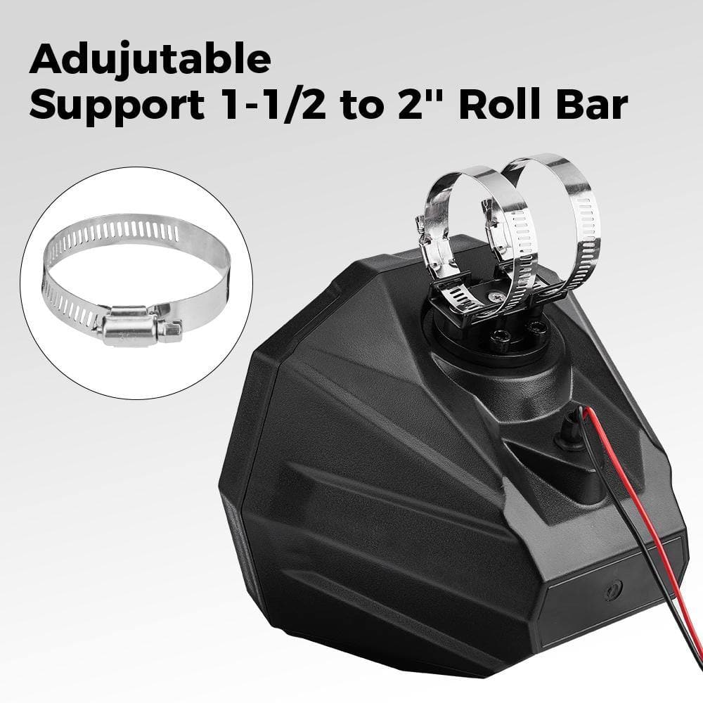 UTV 6.5" Speaker Cage Swivel Pods Speaker Enclosure with1.75 to 2" Mounting Clamps Polaris RZR 900 1000 Can Am Maverick X3 Commander Defender - KEMIMOTO