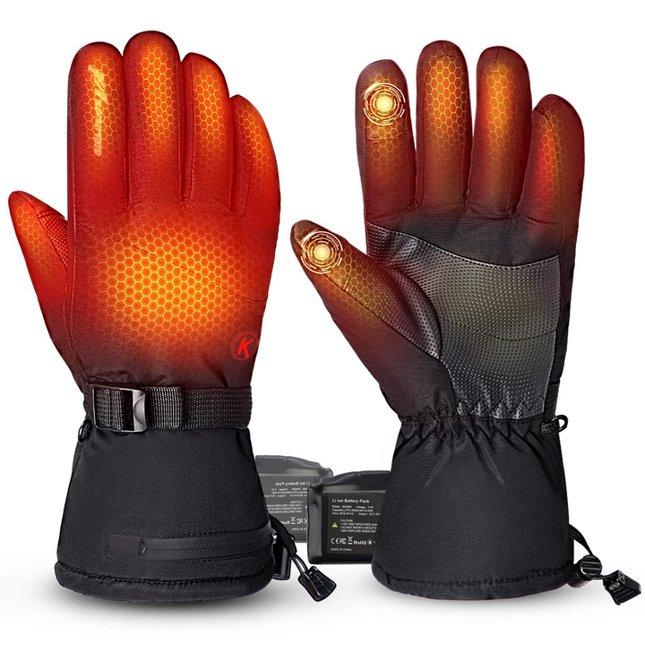 Upgrade Heated Gloves Ice Fishing Rechargeable Waterproof - Kemimoto