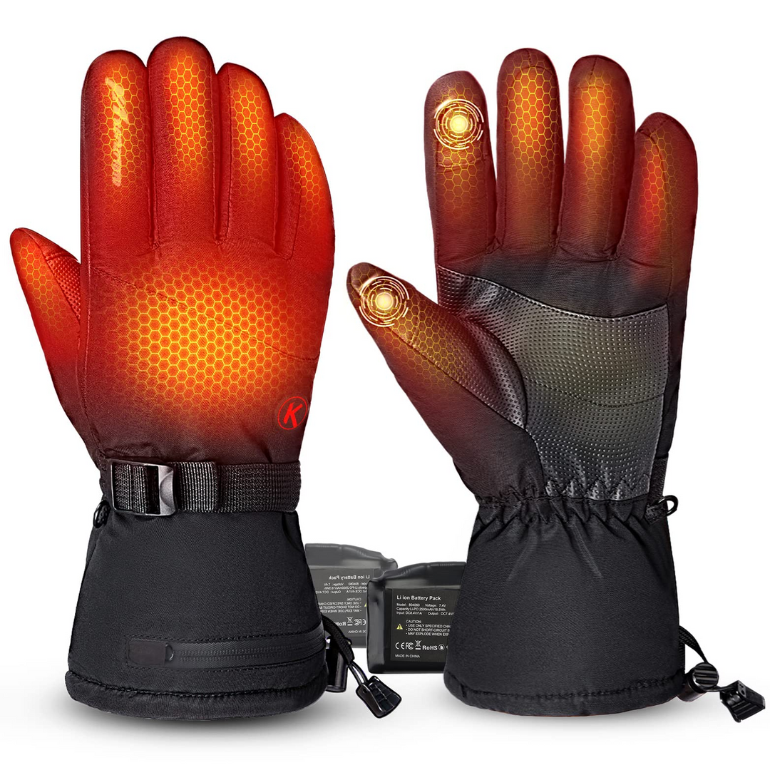 Guantes Calefactables Moto Hombres Invierno 12V, Pilas no incluidas,  conecte la Batería de la motocicleta 3 Temperaturas Ajustables Guantes  Eléctricos