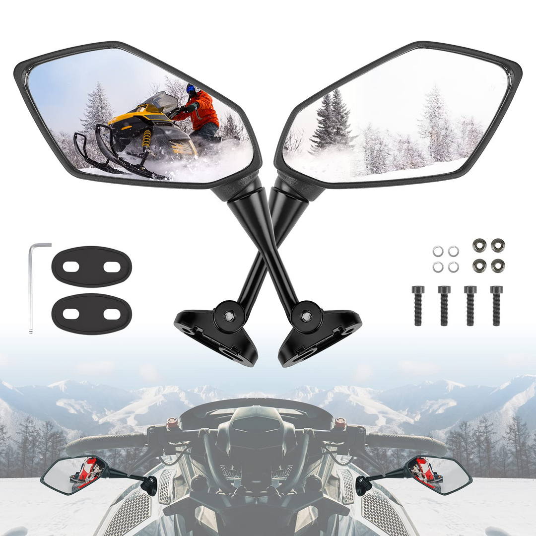 Snowmobile Universal Rear View Mirror Fit For Ski-Doo/Arctic Cat ZR BLAST/Yamaha Mountain Transporter/Polaris INDY PRO RMK - Kemimoto