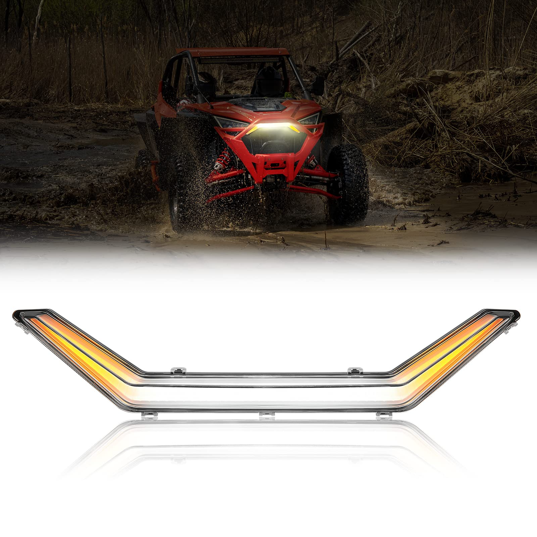 Polaris RZR PRO XP Turn Signal Light, LED Center Grill Fang Light - Kemimoto