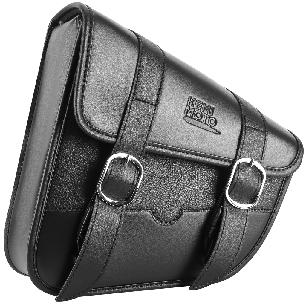 Harley Synthetic Leather Swing Arm Bags Left Side Kemimoto