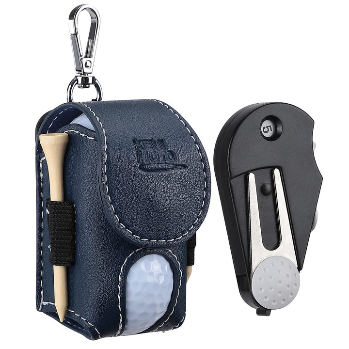 Portable Golf Ball Waist Bag with Foldable Divot Repair Tool - Kemimoto