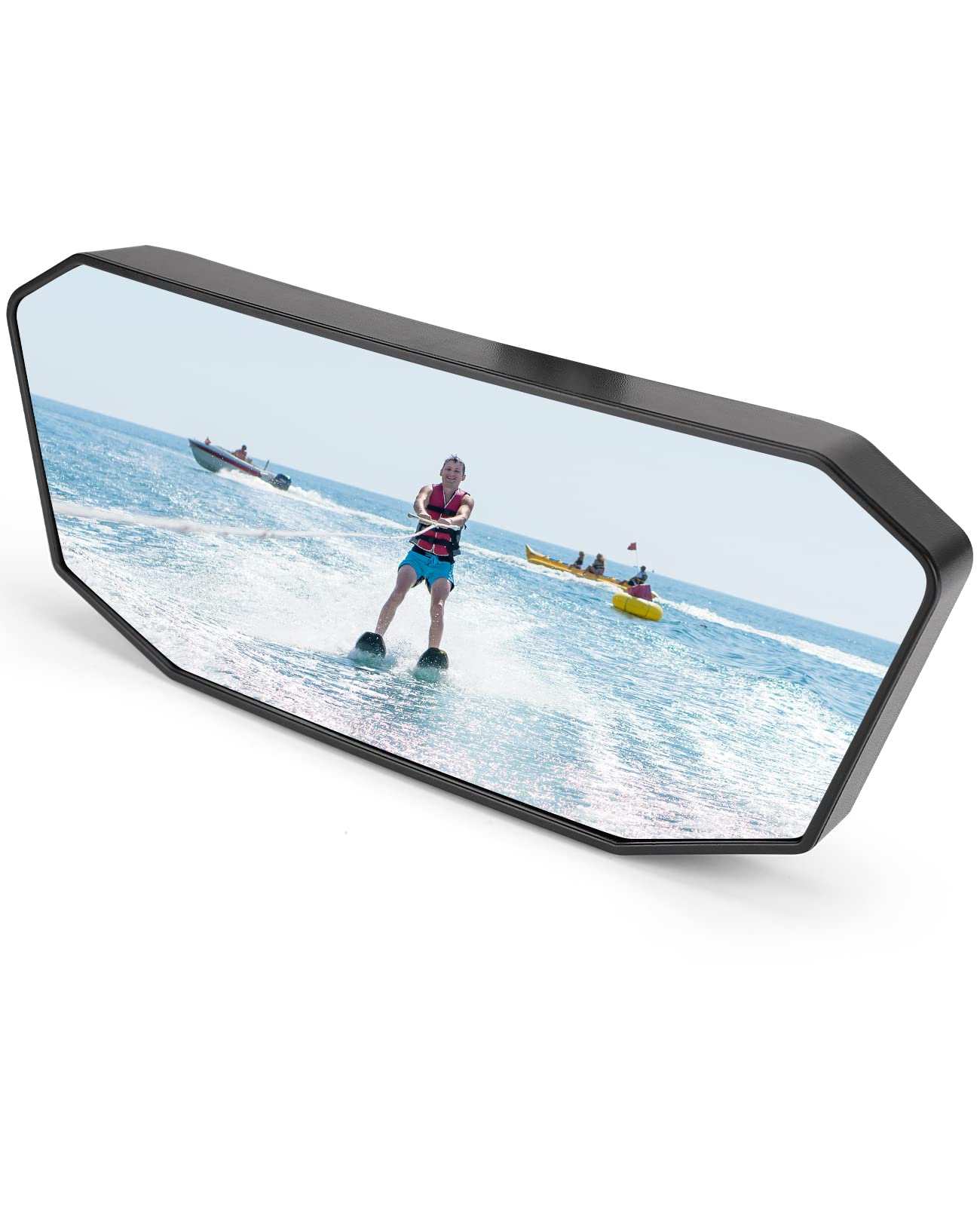 thumbnail image 2 of LRVEZSY Boat Mirror - 14x8 Inch Upgraded Rear View Mirror For Boats & Ski Boats | Universal Marine Mirror 2 of 9