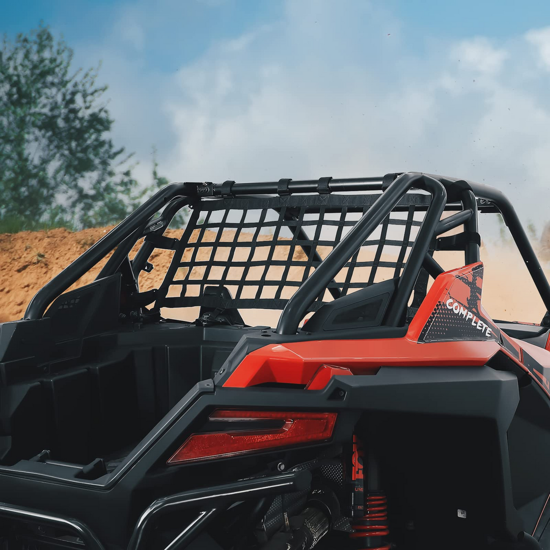 RZR Rear Race Net, RZR PRO XP Cargo Net Soft Rear Window Net Mesh Protection - Kemimoto