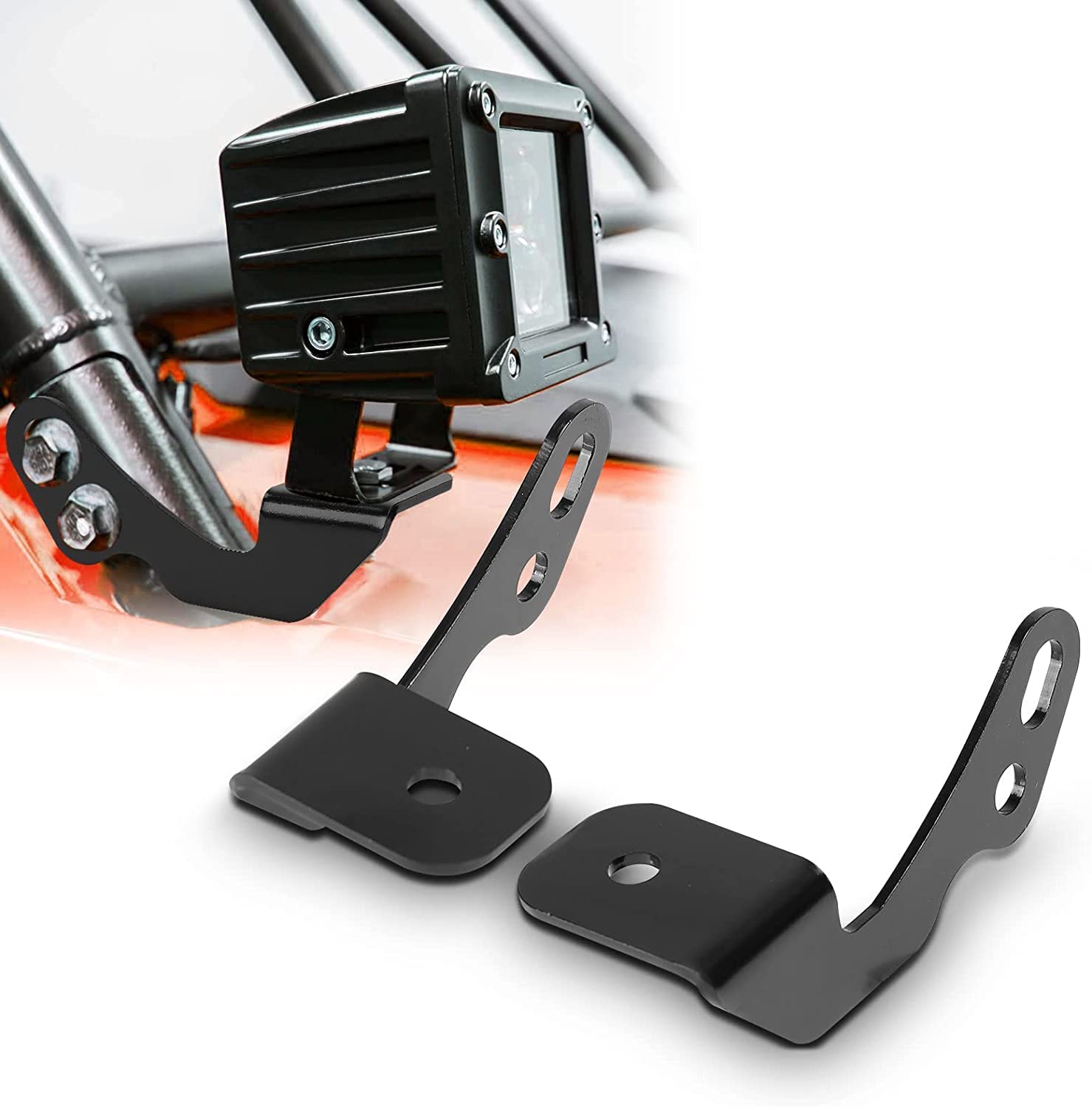 LED Light Mount A-Pillar Mount Light Bracket Fit Polaris RZR (2 packs) - Kemimoto