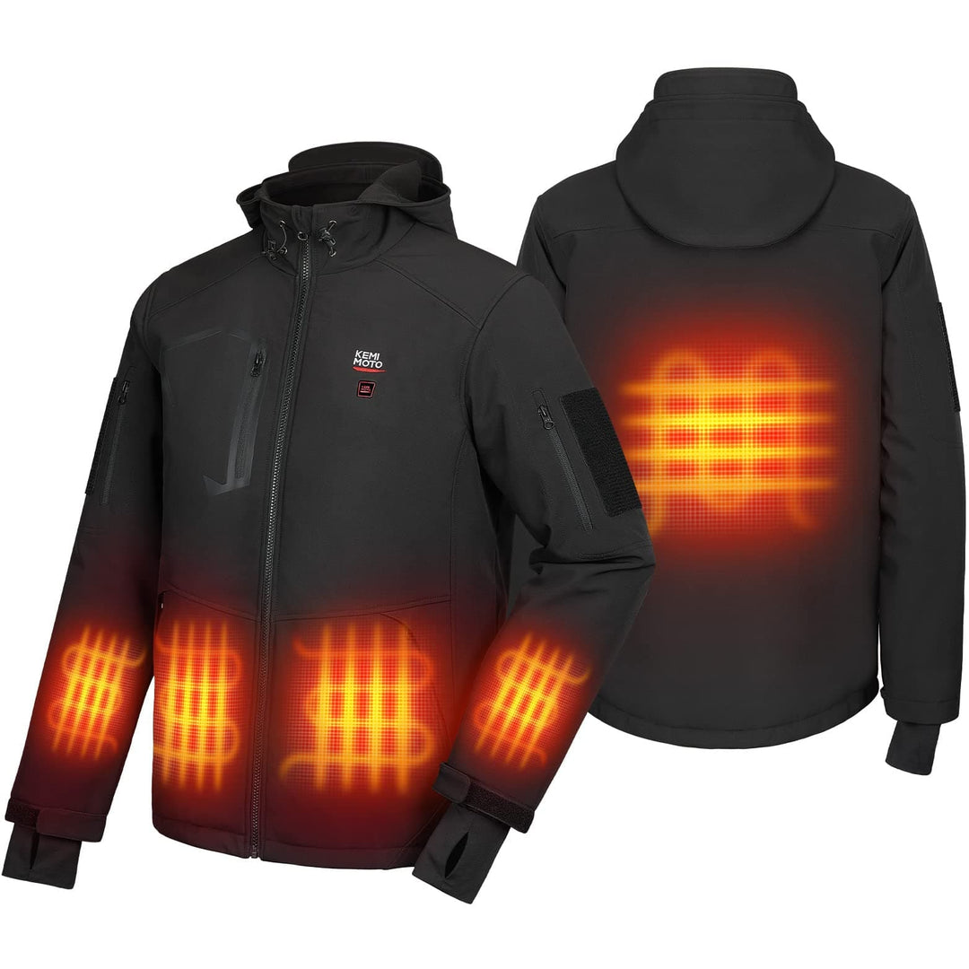 Unisex Outdoor Heated Jackets for Men Women with Battery Pack - Kemimoto