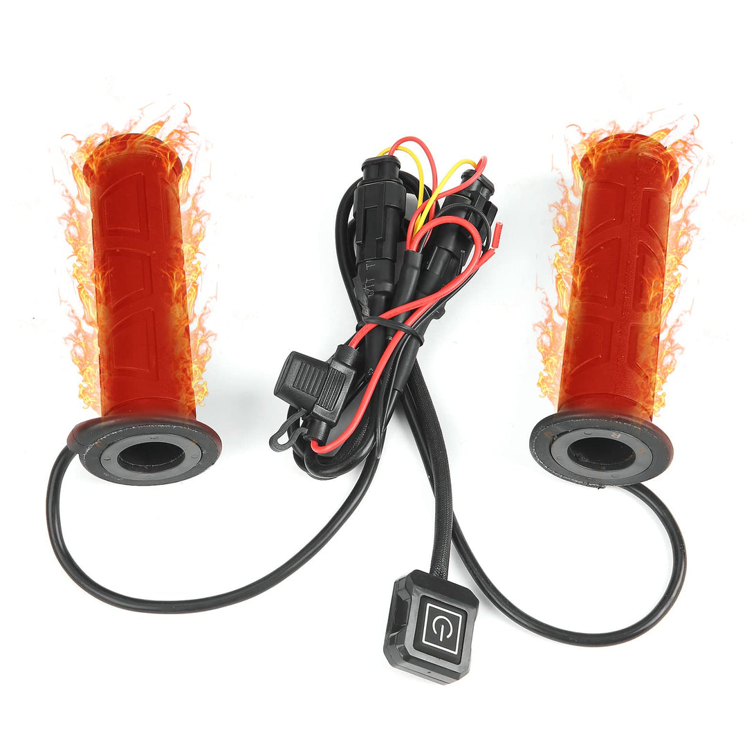 Universal 12V Handlebar Heated Grips Fit Motorcycle, Bicycles, ATVs - Kemimoto