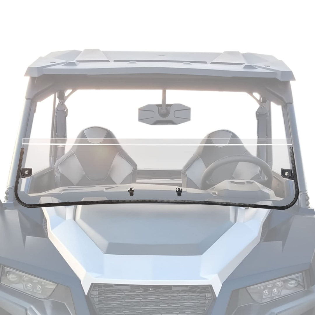 Half Windshield Fit Polaris General, Clear Polycarbonate Windshield (2016-2023) - Kemimoto