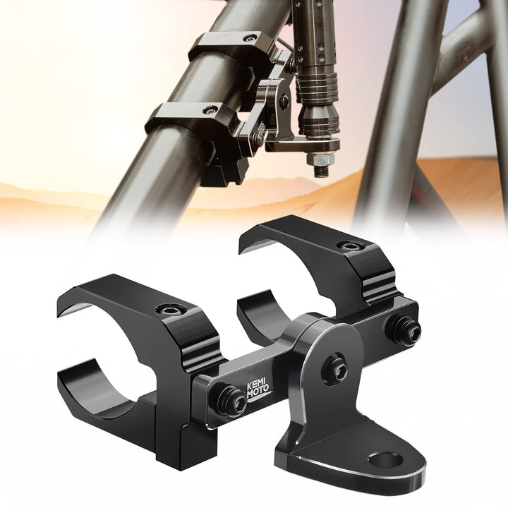 Aluminum UTV Whip Light Mount Bracket for 1.5 to 2" Roll Cage For Can-Am, Polaris - Kemimoto