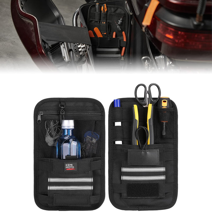 Saddlebag Organizers, 2 Pack Universal for Vehicle Motorcycle Motorbike - Kemimoto