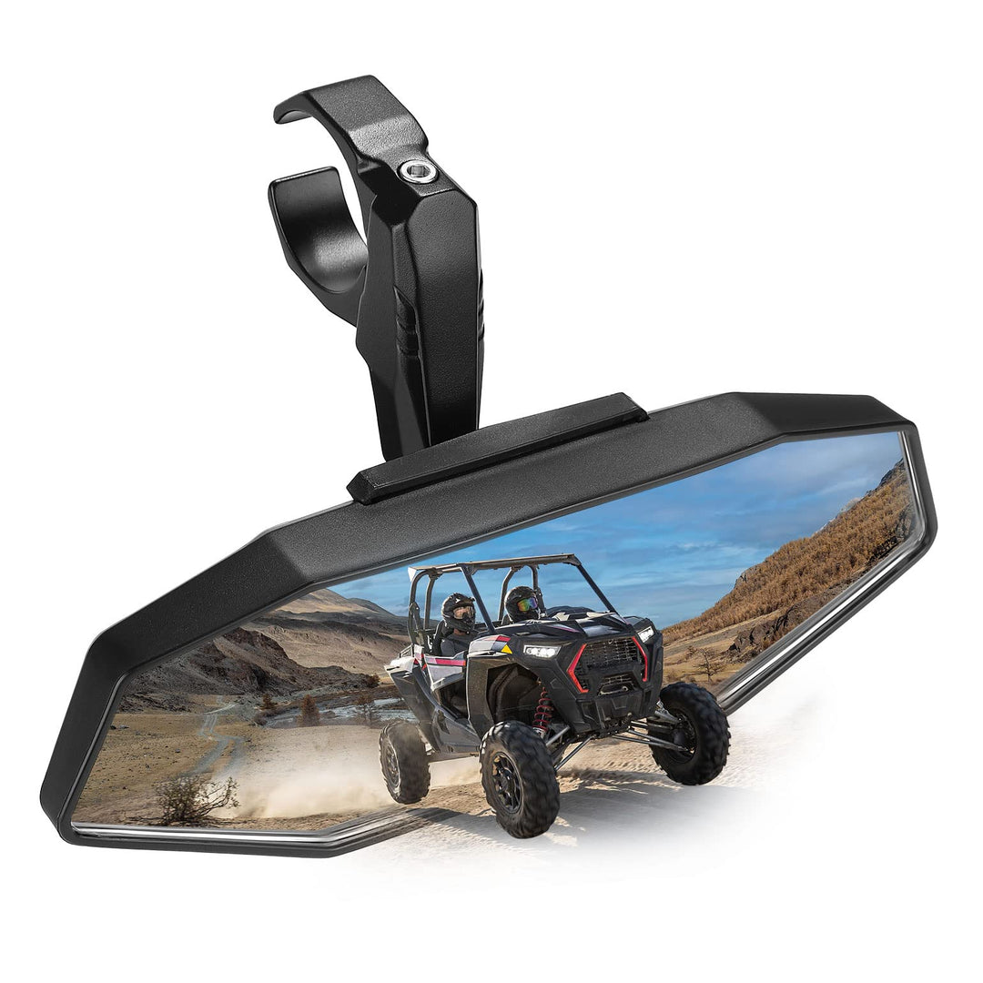 UTV Rear View Mirror Fit for 1.6"-2" Roll Bar Mount - Kemimoto