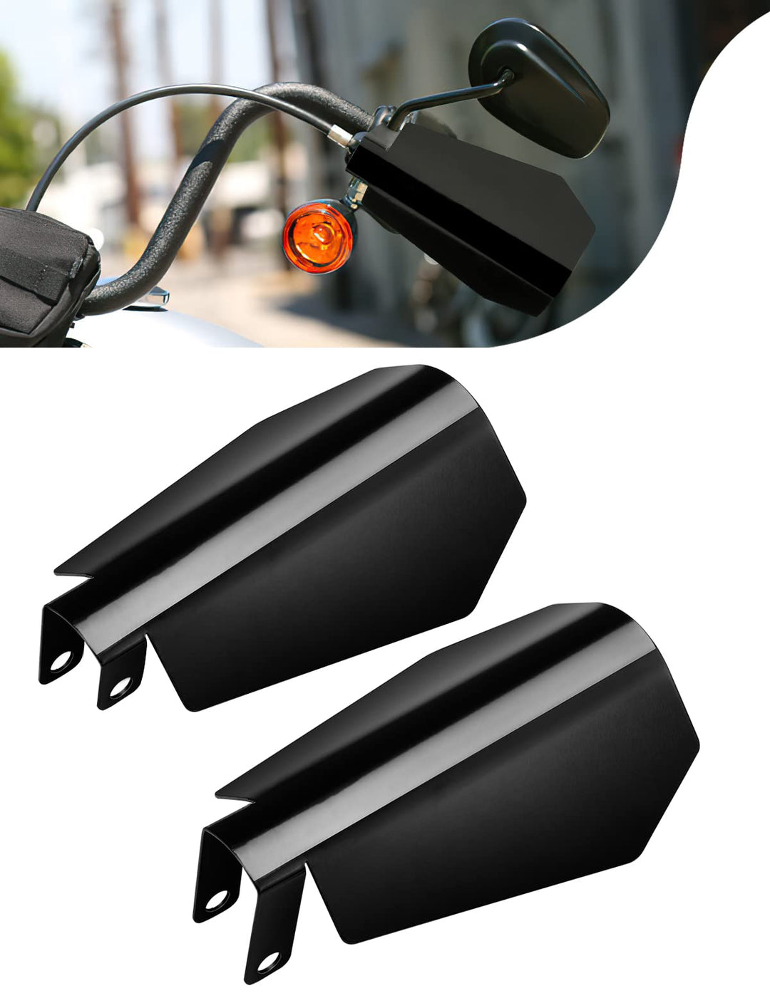 1 Pair Motorcycle Hand Shields for 2014-2022 Touring Models - Kemimoto