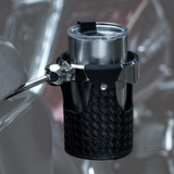 Portavasos de pasajero de cuero PU aptos para Harley