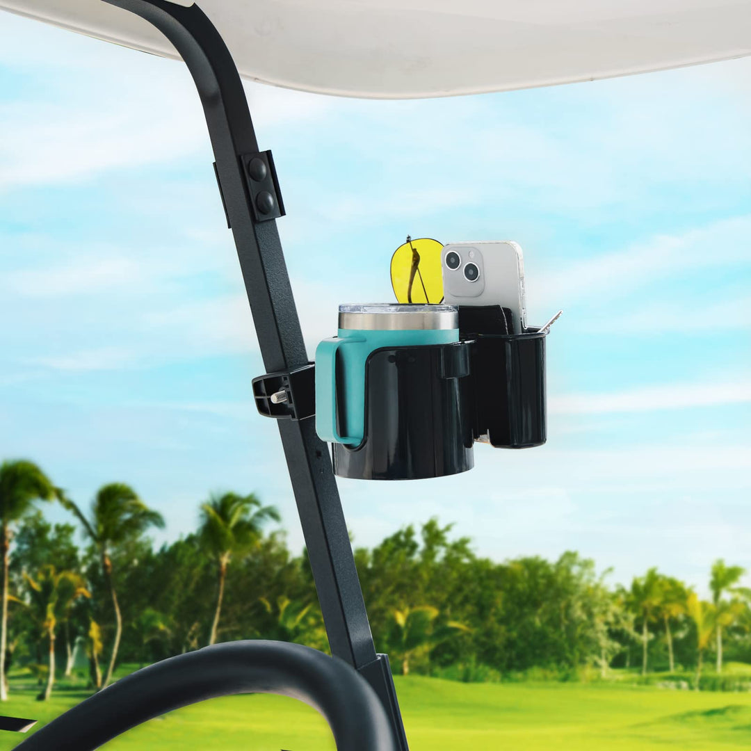 Golf Cart Universal 2-in-1 Cup Holder - Kemimoto