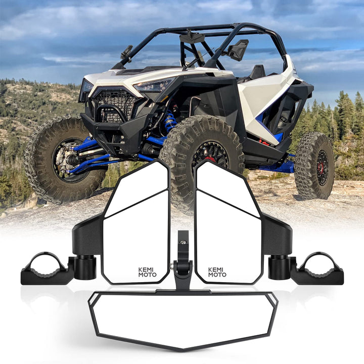 UTV Side Mirrors and Center Mirror for 1.6"-2" Roll Bar - Kemimoto