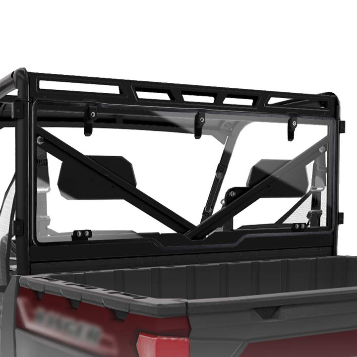 Rear Rear Windshield Compatible with 2017-2023 Polaris Ranger - Kemimoto