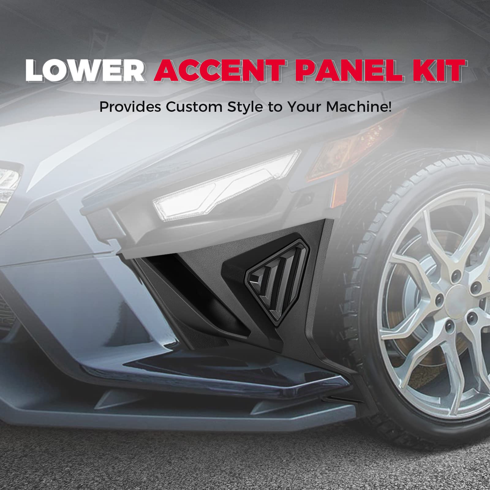 Lower Accent Pannel Kit Compatible with Polaris Slingshot S/R/SL/SLR/GT - Kemimoto