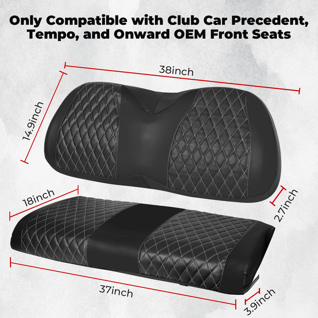 Golf Cart Farm- Club Car DS Diamond Seat Cover- Black