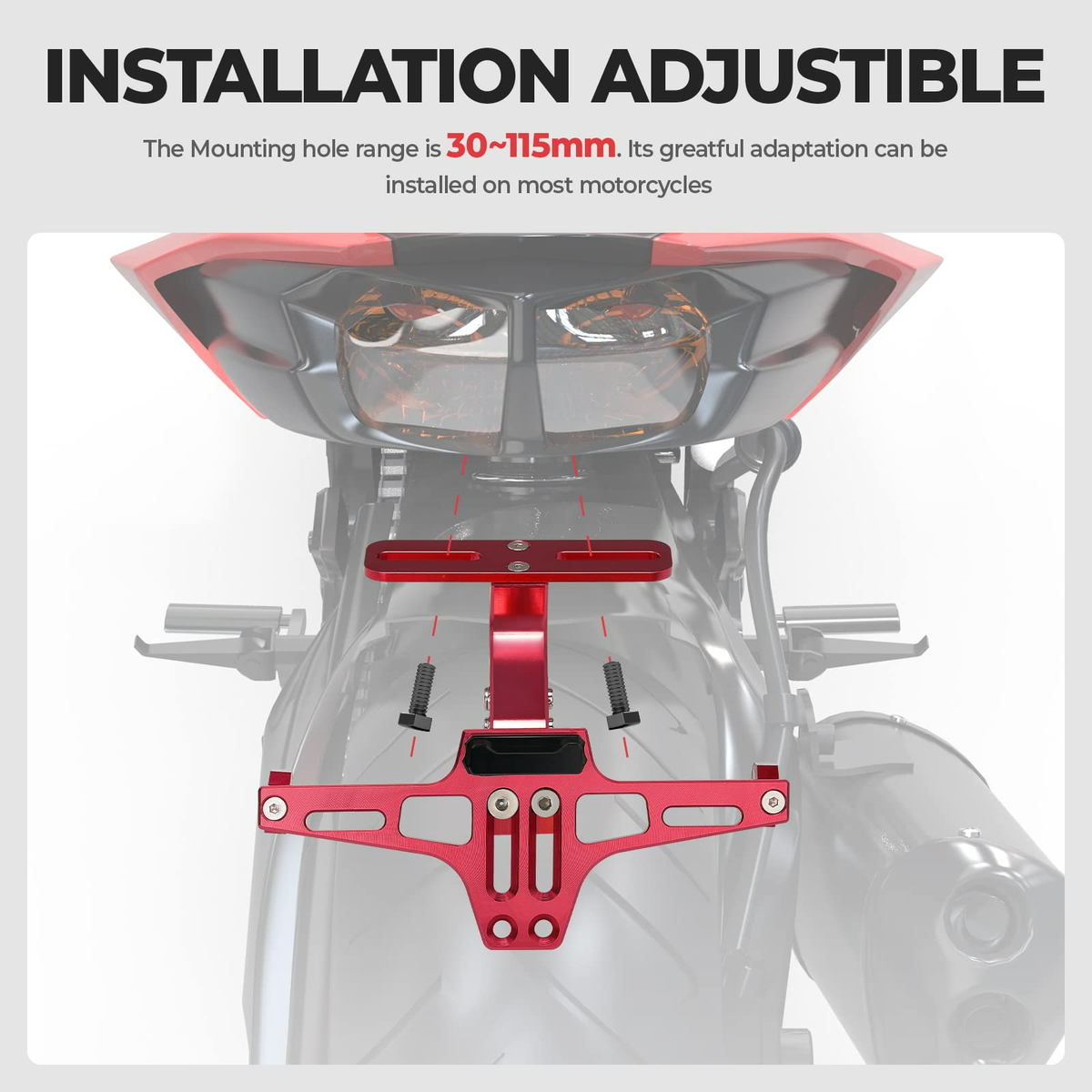 Universal Motorcycle License Plate Bracket – Kemimoto