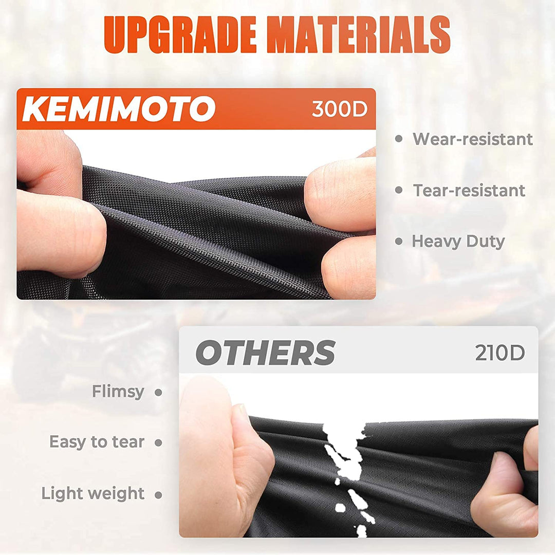 300D OXFORD Fabric 4 Reflective Strip Black ATV Cover L17997 - Kemimoto