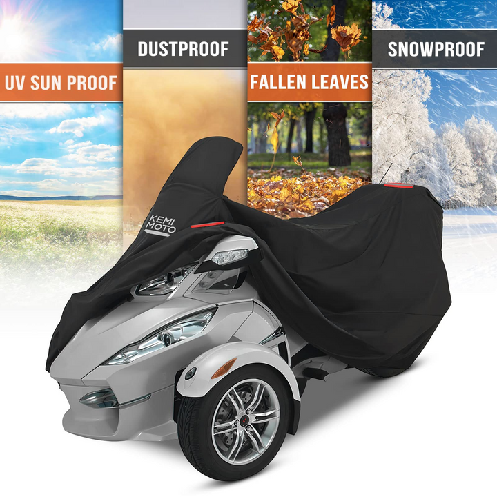 Full Cover  with Reflective Strips Fit Can-Am Spyder RT - Kemimoto