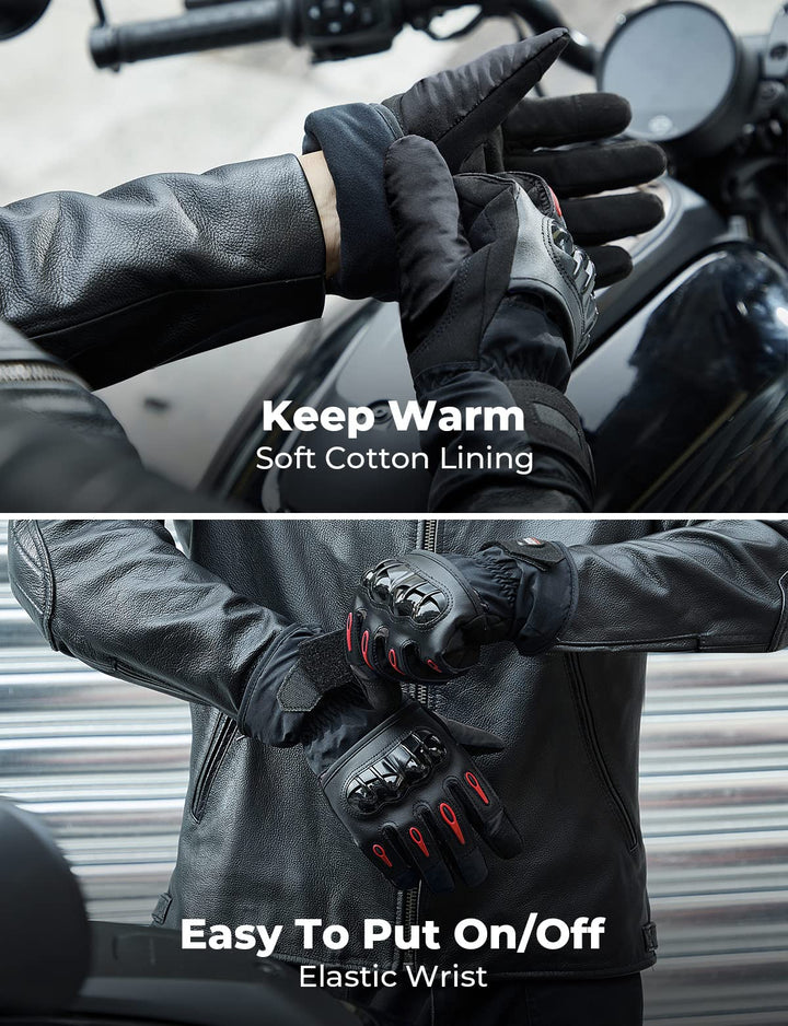 Winter Motorcycle Gloves Men Women - Kemimoto