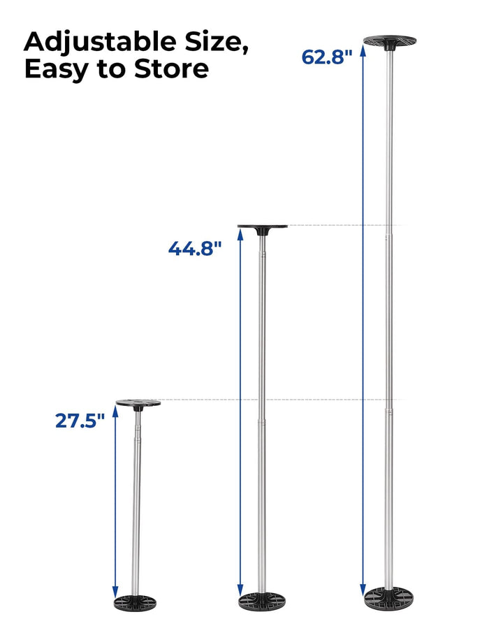 Boat Cover Support Pole With Four Webbing Straps - Kemimoto