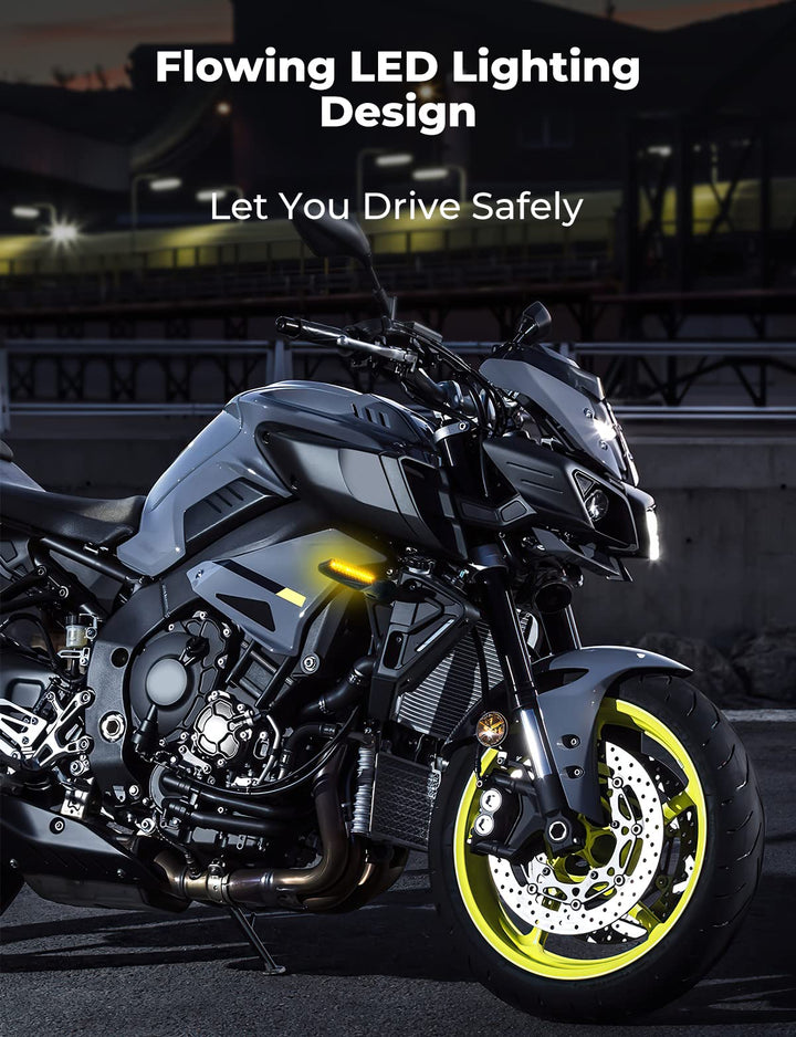 Motorcycle Turn Signals, 2Pcs LED Motorcycle Brake Lights - Kemimoto