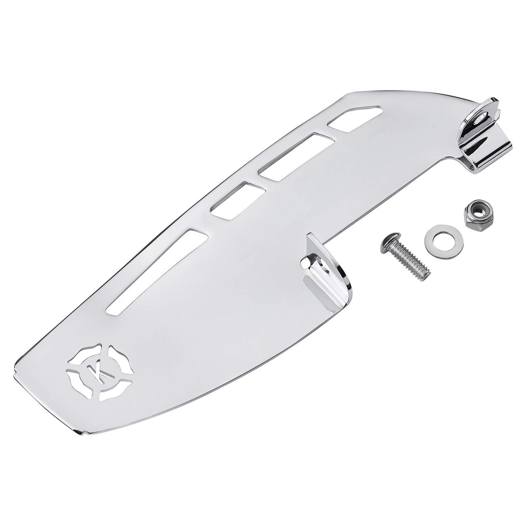 Motorcycle Rider Footboard Heel Guard, Chrome - Kemimoto