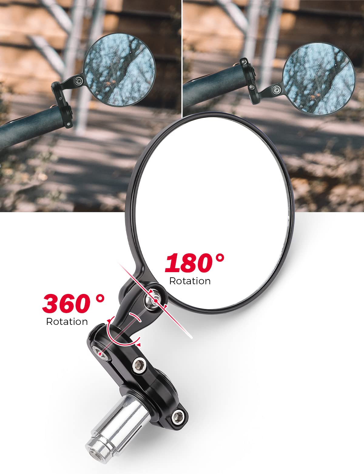 Bike handlebar mirror price clearance