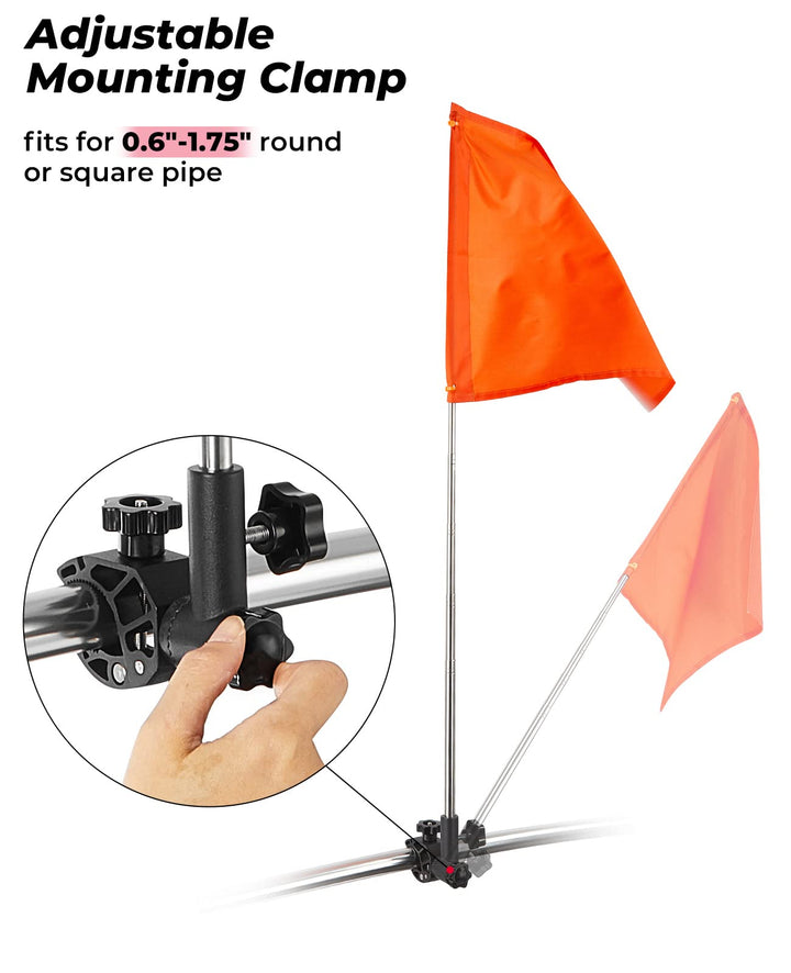 Orange Boat Flag with Replacement Flag - Kemimoto